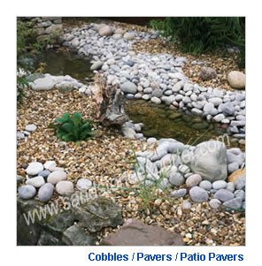 Sandstone Pebbles :: Cobbles / Pavers / Patio Pavers.