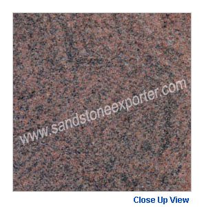 Red Multicolour Granite Close Up View